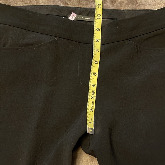 ELIE TAHARI | Black Straight Leg High Waisted Stretch Wool Trousers - sz 6 - Picture 10 of 11